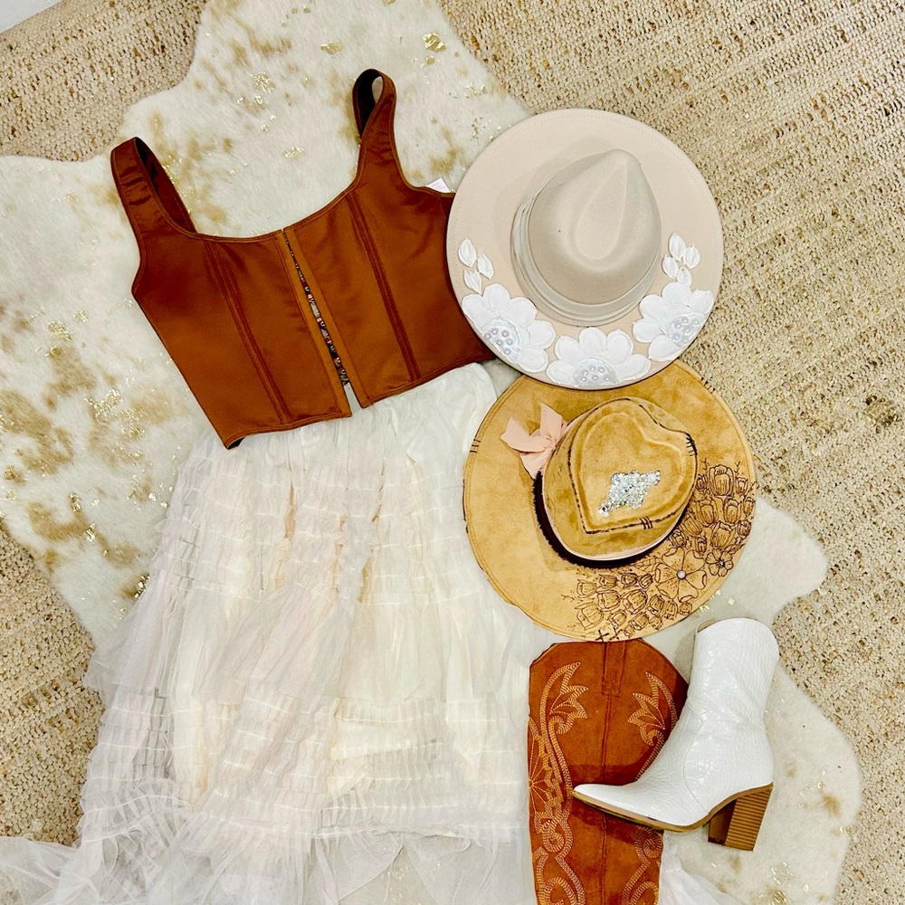 Brown corset top, corset top, lace up corset, corsets, lace up corset top